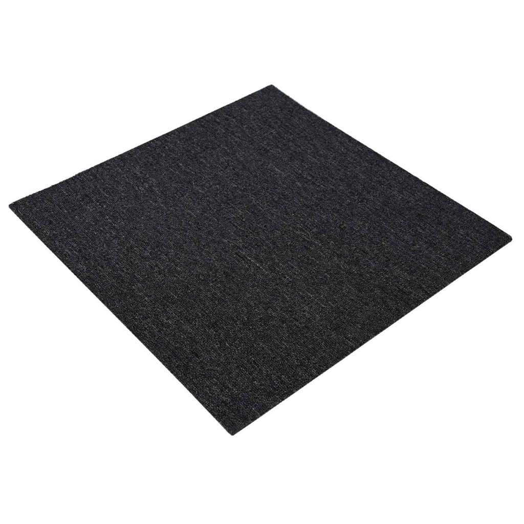 Dark Gray Carpet Tile 50 x 50 cm 4 pcs PP and Bitumen