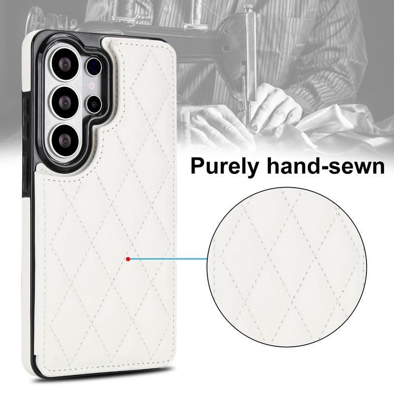 Роскошный Кожаный Кошелек-Чехол С Сетчатыми Слотами Для Карт Для Samsung Galaxy S26 Ultra S25 FE S24 S23 S22 Plus S21 FE A53 A54 A55 A56 A57 5G Держатель для Карт Задняя Крышка