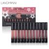 Langmanni6 антипригарный Cup Mist Face Nude Matte Lip Gloss Set Водостойкая сексуальная жидкая губная помада в подарочной коробке