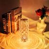 Touch LED Crystal Rose Light USB Creative Light Luxury Bedside Romantic Atmosphere Light Used for Room Decoration and Gift Giving