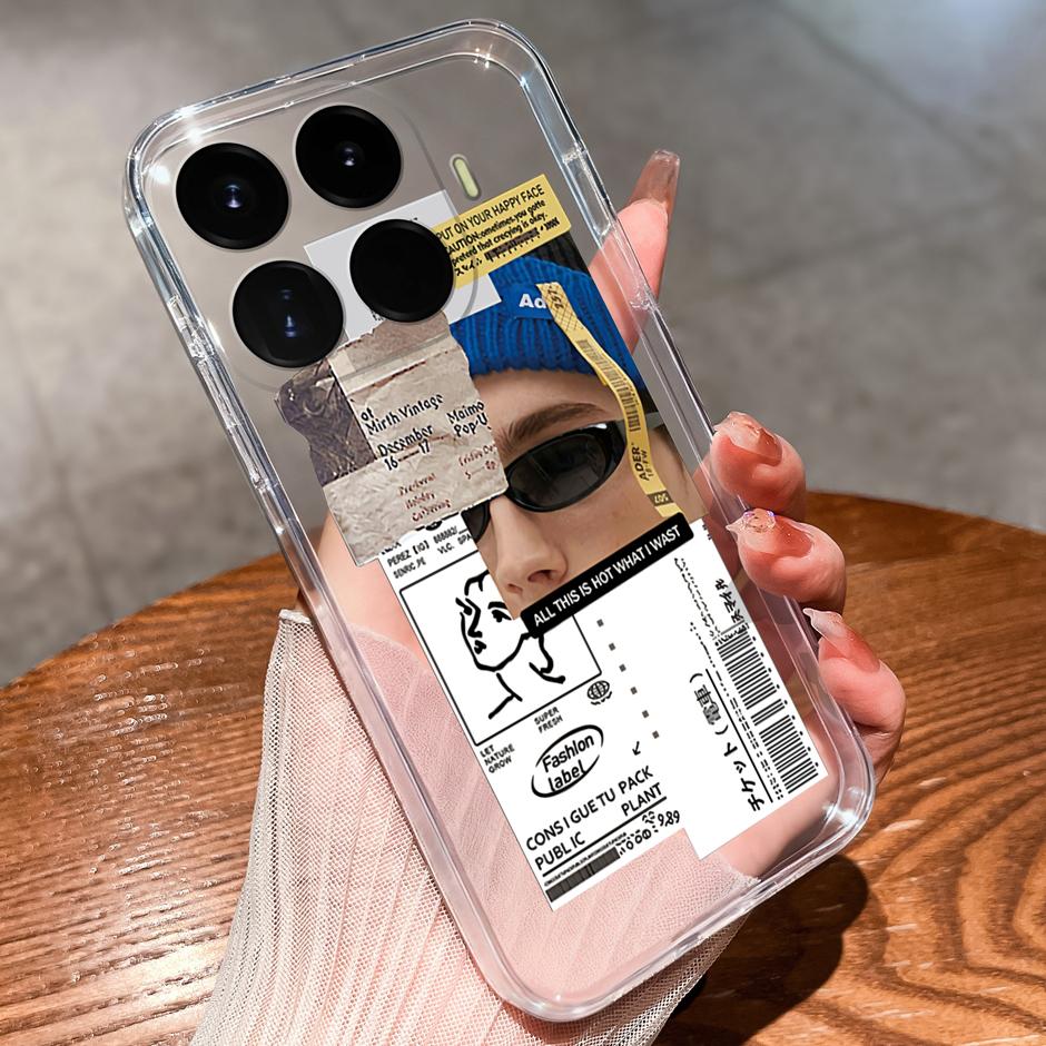 Чехол Для Xiaomi17T 17Ultra Красивый Цветок Астронавт Защита от Отпечатков Пальцев Прозрачный Чехол Для Xiaomi 17T 17 Ultra Coque Funda