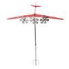 Metal Aircraft Weather Vane 3D Red Rustproof Smooth Airplane Windmill Wind Spinner for Garage Dome