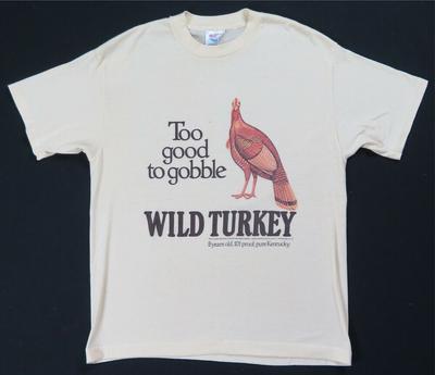Редкие винтажные футболки унисекс Selec Wild Turkey Too Good Gobble 80S 90S Whisky