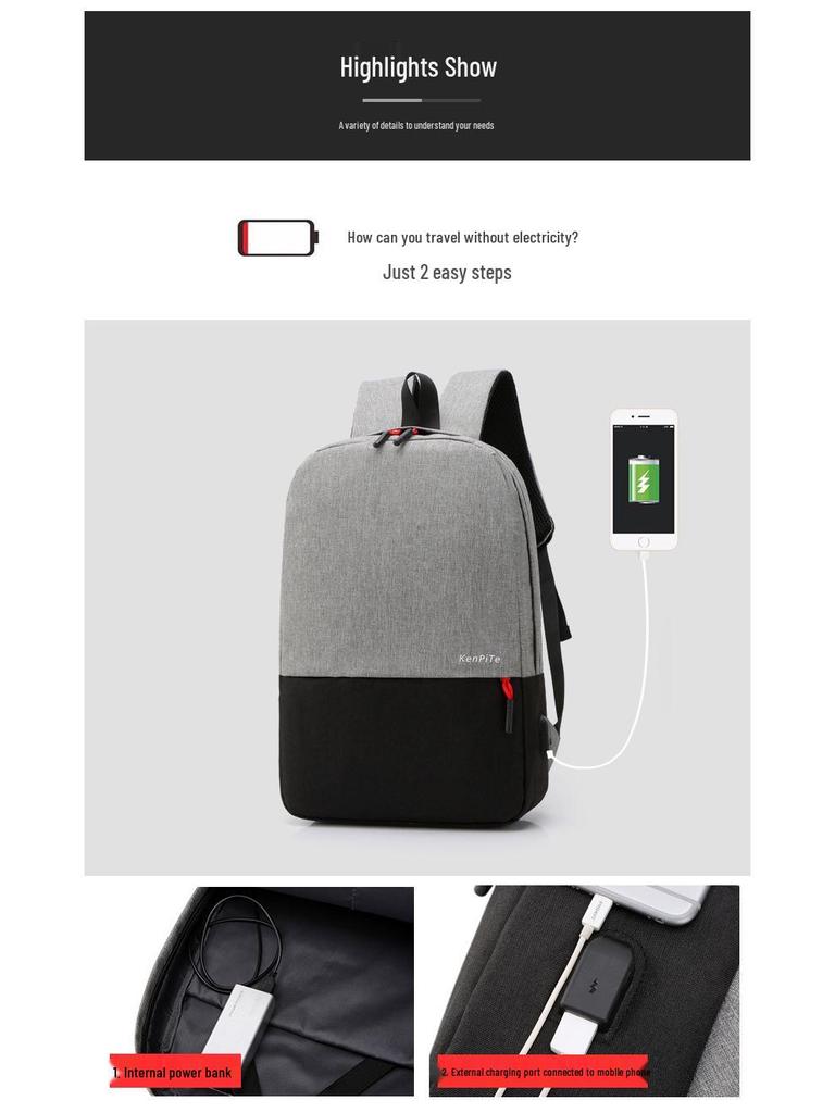 Корейский мужской дорожный рюкзак для отдыха - Стильная уличная сумка для компьютера