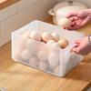 Fridge Folding Food Storage Box With Handle Large Capacity Egg Box Fruit Vegetable Storage Container Kitchen Organizer