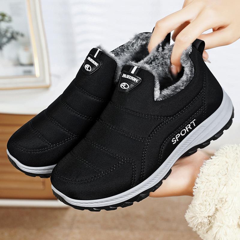 Shoes Women's Cotton Shoes New Velvet Thickened Women's Short Boots One-pedal Versatile Women's Shoes Snow Boots Cold-proof and Warm Cotton Boots