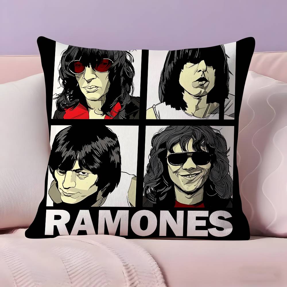 Rock Band R-Ramones Наволочка Ультрамягкая Ткань, Дружелюбная к коже, Комфорт как облако и Скрытая молния