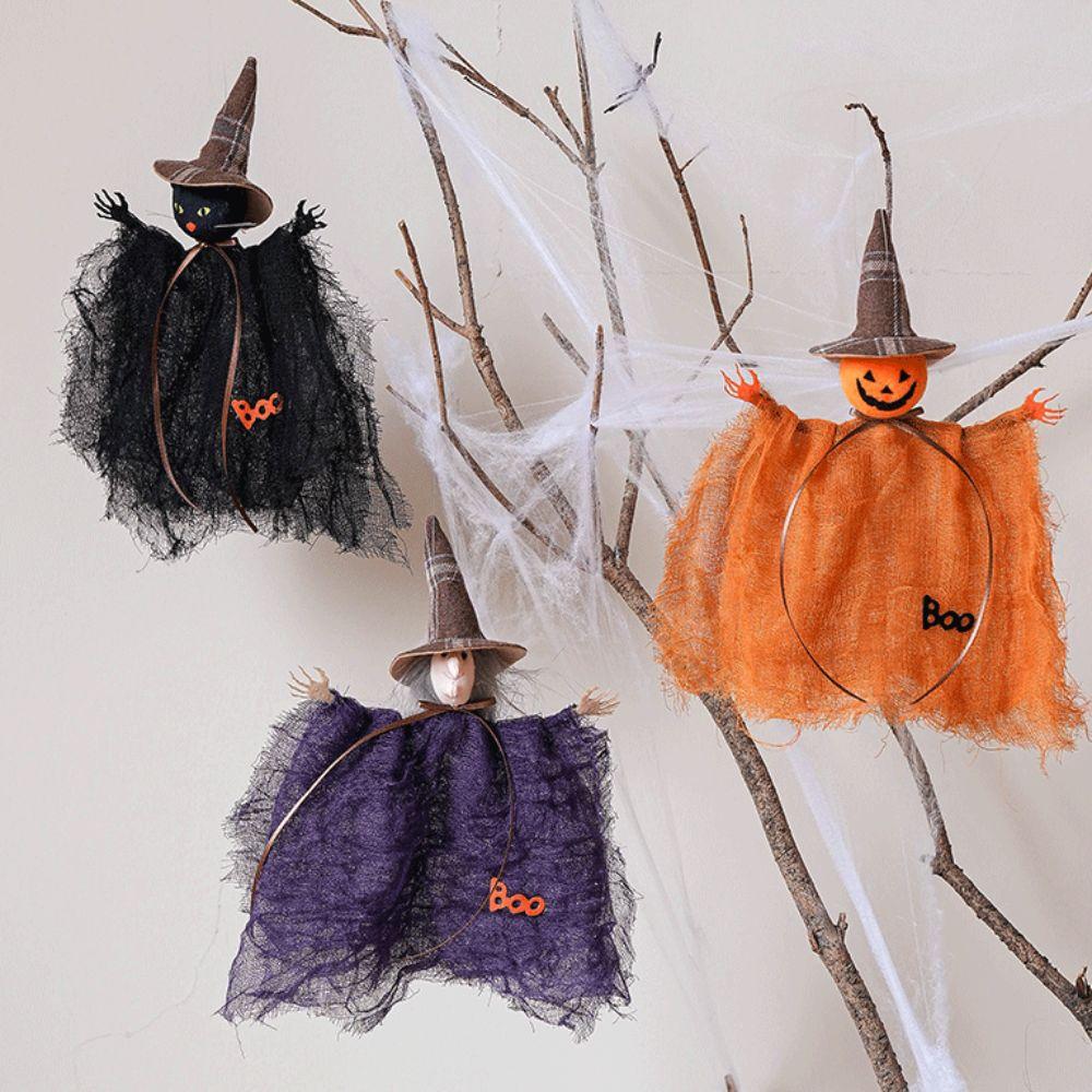 Haunted Black Cat Hangings Pendant Pumpkin/Black Cat Halloween Ornament Kids Gift