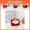 Lovely Red Velvet Tiger Head Handbag For Girls Trendy Crossbody Bag For Kids