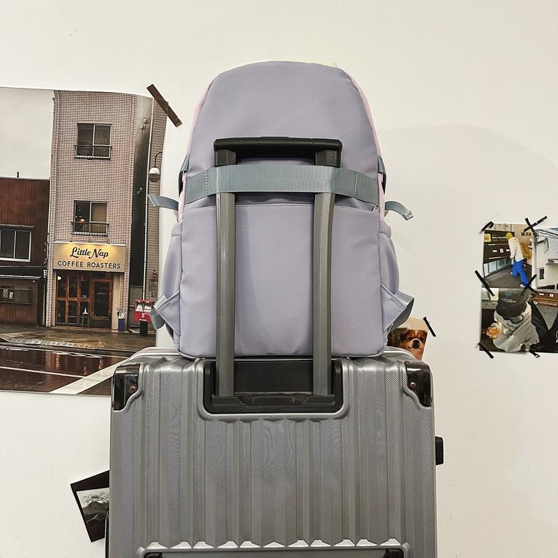 Рюкзак для школьников средней школы с цветными блоками и большой вместимостью для девочек и мальчиков