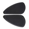 2Pcs Anti Slip Traction Pad Gas Fuel Tank Stickers Protector for Retro Motorcycle (Black)