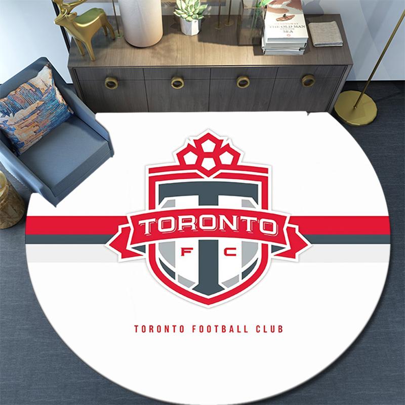 Круглый ковер Toronto Football Club, Ковер для гостиной, спальни, дивана, игровой комнаты, Нескользящий коврик для пола
