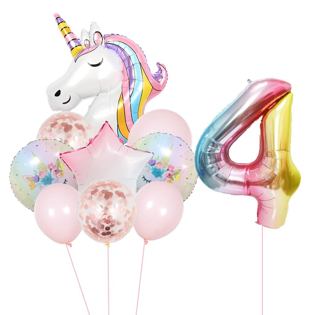 Воздушные шары в форме единорога и радуги на день рождения для принцессы, розовые, довольно гигантские, суперформы, для девочек и мальчиков, товары для вечеринок