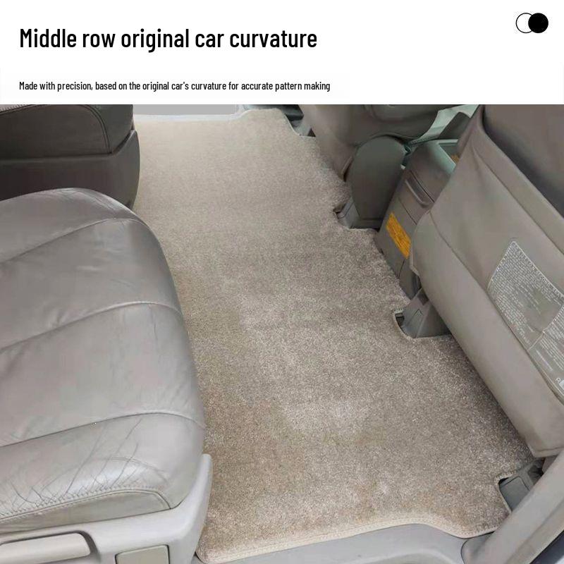 Коврики в салон Toyota Previa: Импортные коврики для второго и третьего ряда, Индивидуальная модификация интерьера среднего ряда
