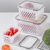 1/3Pcs Transparent Storage Box with Removable Colander Large Capacity Double Layer Vegetable Washing Bowl Fruit Storage Container