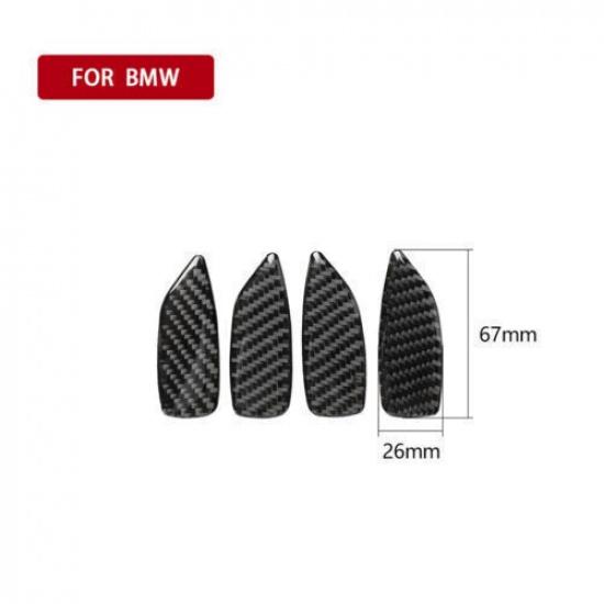 Carbon Fiber Door Handle Bowl Cover Interior Trim For BMW 3 Series E46 1998-2005
