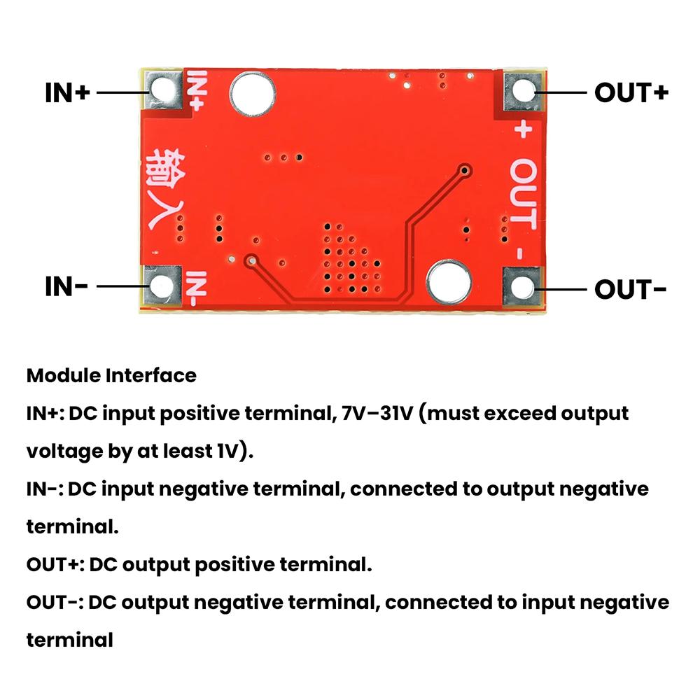 5PCS DC-DC Step Down Power Module 7-31V to 5V/12V 3.5A High Efficiency Converter with Short Circuit Protection