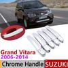 Для Suzuki Grand Vitara Grand Nomade Escudo 2006~2014 Хромированные Накладки на Ручки Дверей Автоаксессуары Наклейки Комплект Отделки 2008 2011 2013