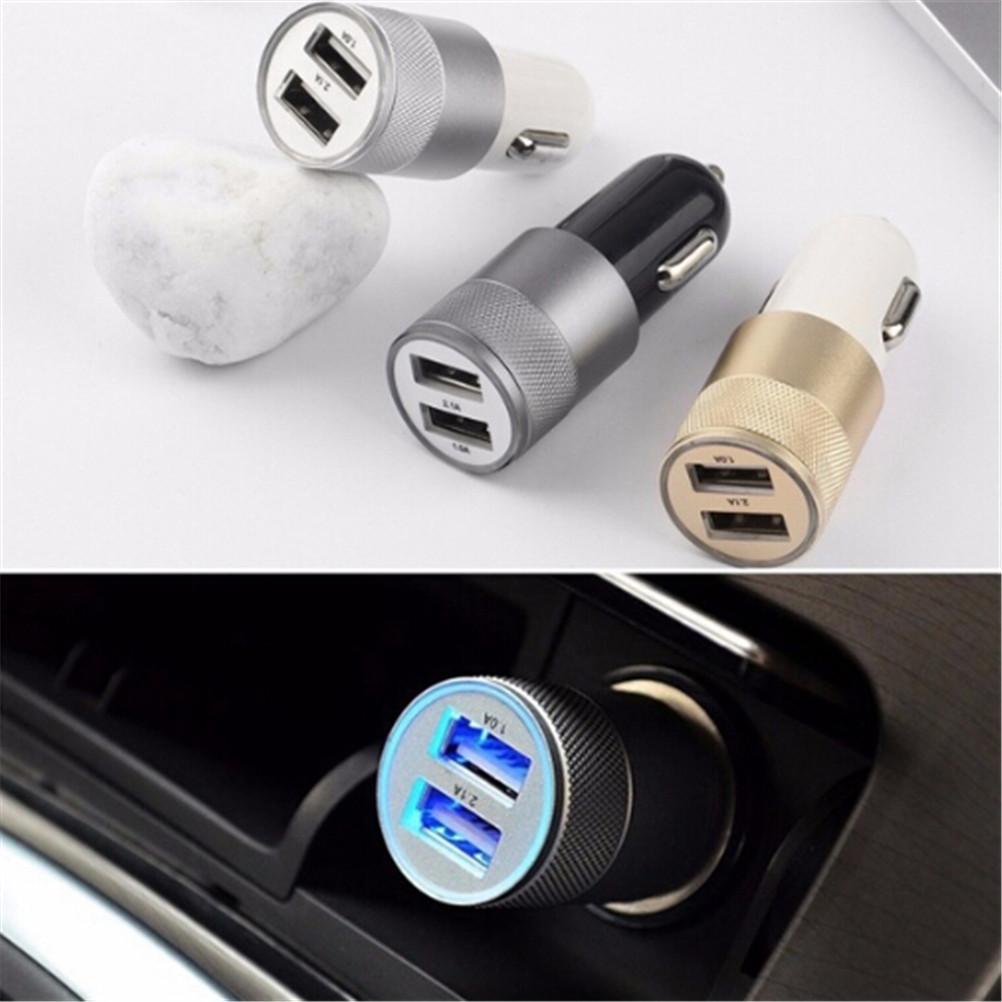 DC 3.1A портативное мини 2-портовое USB универсальное быстрое автомобильное зарядное устройство для телефонов ноутбуков