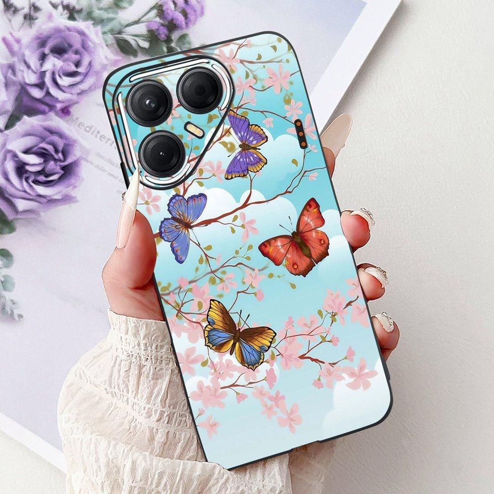 For Tecno Pova 7 5G Cover Case LJ7 Luxury Butterfly Love Fashion Flowers Cool Lion Painted Phone Case For Techno Pova7 5G Bumper