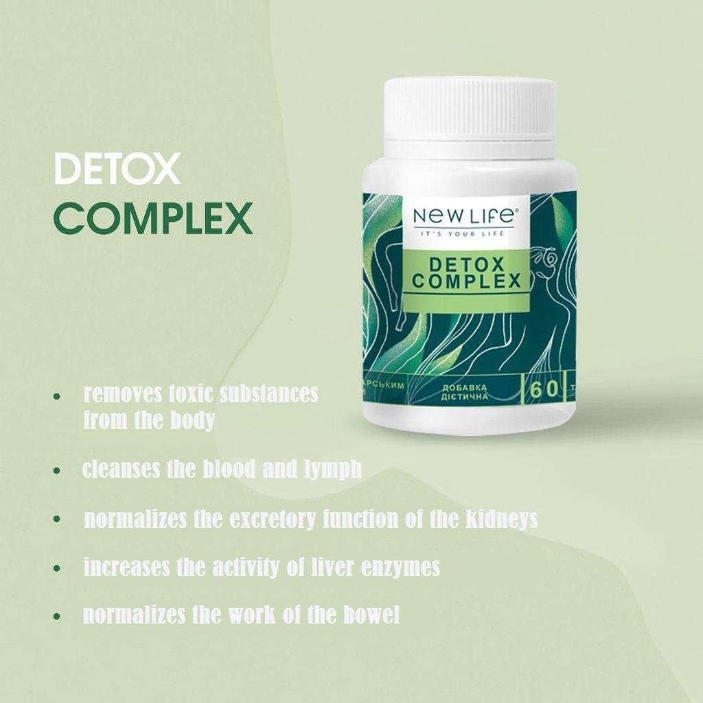 Detox Complex New Life Добавка Диетическая Очищение Организма 60 таблеток