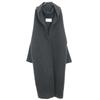 ADAWAS Made In Japan Wool Blend Hooded Gown Coat FREE Gray Women Used