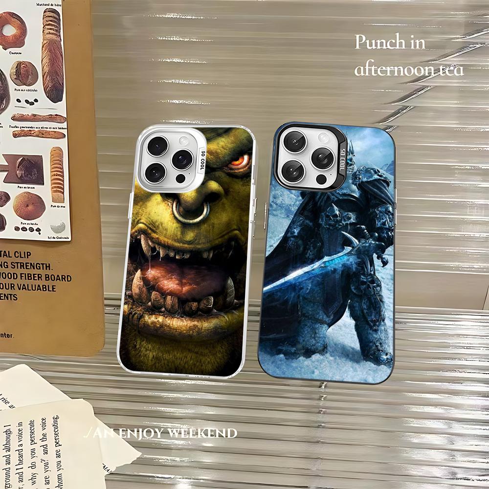 Чехол для телефона W-World Of W-Warcraft для iPhone 16 15 14 13 12 11 Pro Max X XR XSMAX 8 7 Plus Матовый Ударопрочный Задний Чехол