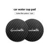 ZIPCA1 2pcs Car Style Coaster Mat Carbon Fiber Cup Holder Mat Non-slip Accessories For Alfa Romeo GT Stelvio F1 Brera Volante Tonale