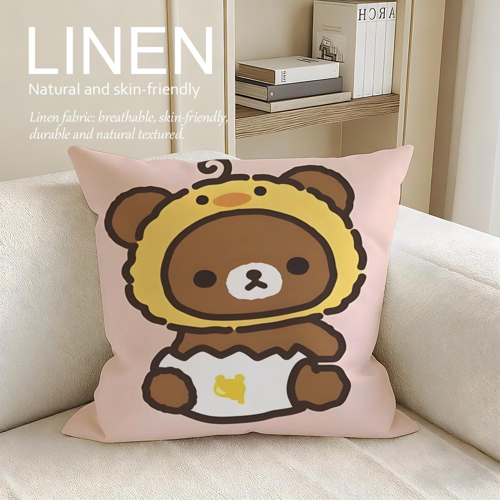 Милый набор наволочек для подушки Rilakkuma, шт. x x Дышащая, моющаяся наволочка для диванной подушки