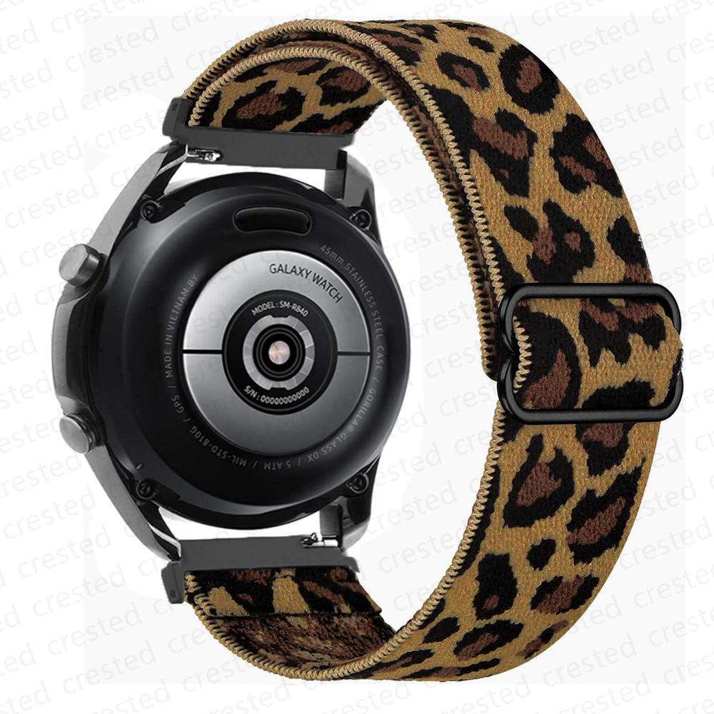 20 мм/22 мм ремешок для Samsung Galaxy watch 7/FE/6/5/pro/4 44 мм 40 мм/classic 3/Active 2/46 мм Регулируемый эластичный нейлоновый браслет