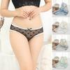 Exquisite Women Panties Bowknot Decor Solid Color Butt Lift