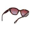 TF Logo Design Irregular Shape Sunglasses Couple Style Unisex sunglasses Tortoise FT1086_52F