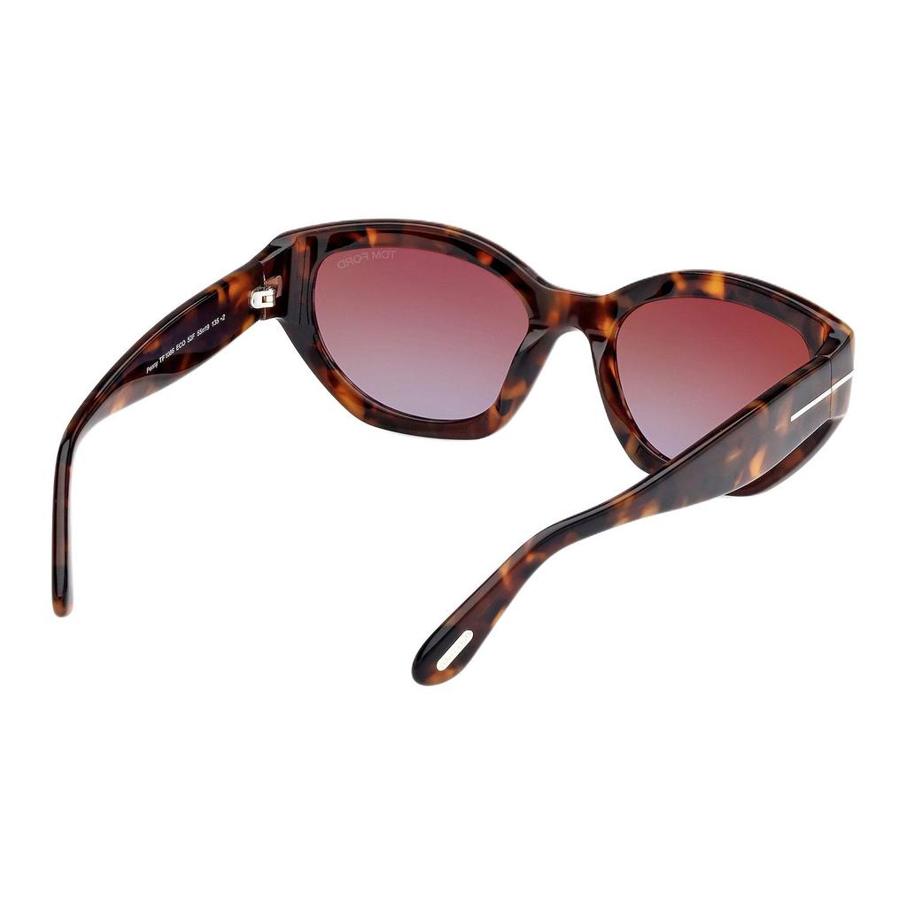 TF Logo Design Irregular Shape Sunglasses Couple Style Unisex sunglasses Tortoise FT1086_52F