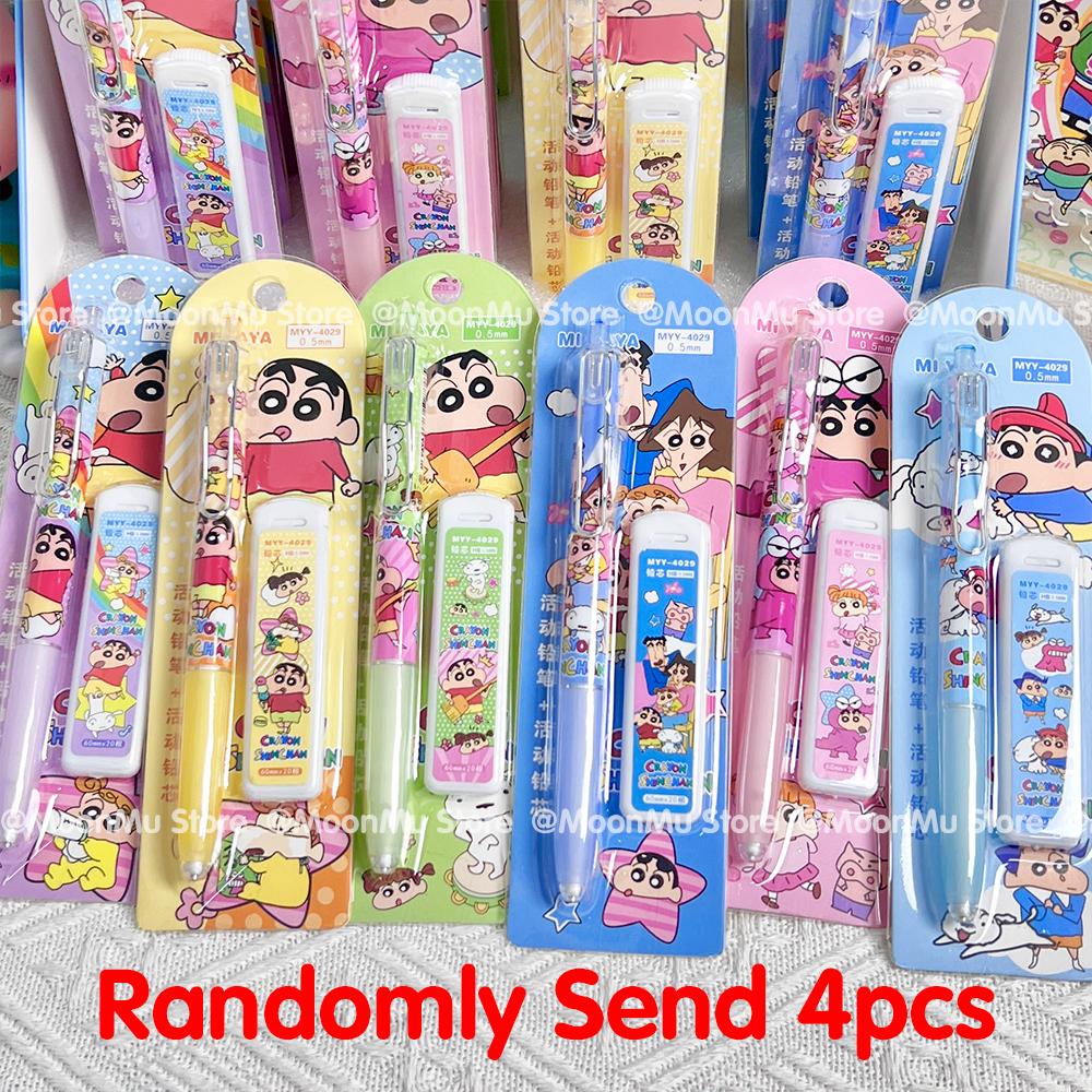 Anime Crayon Shin-chan Mechanical Pencil 0.5mm Press Pencils Cartoon Pencil Office Students Stationery Gifts