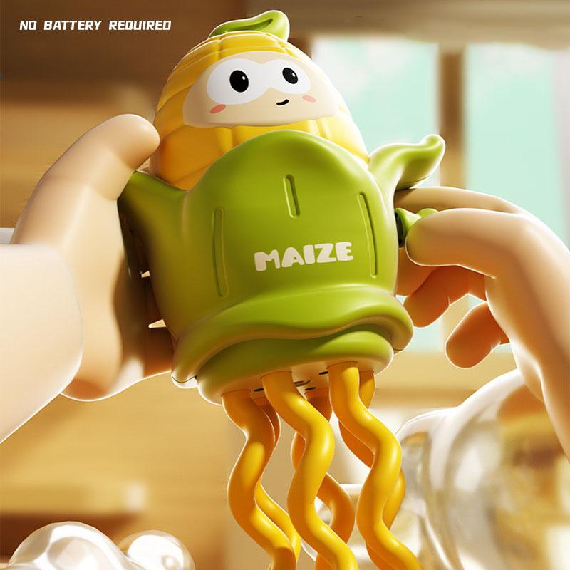 2025 Новинка! Детская волшебная танцующая кукуруза с заводным механизмом - Мягкая, приятная на ощупь плюшевая игрушка для малышей, в сопровождении дружелюбного осьминога.