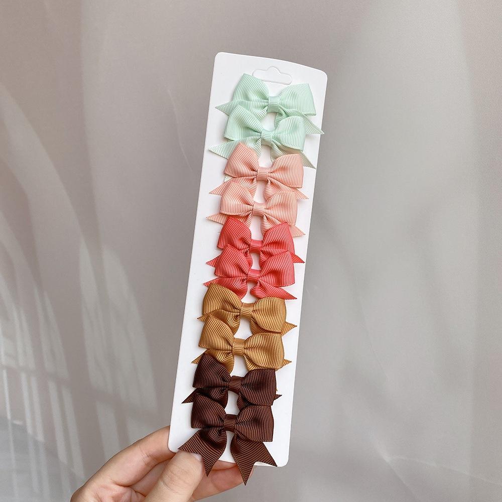 10PCS New Swallowtail Bow Children's Hair Clips Hair Accessories Set Cute Hundred Girls Hair Cards