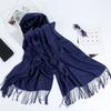 Осенне-зимний новый женский кашемировый шарф, однотонный, имитация кашемира, толстый вышитый кашемировый платок