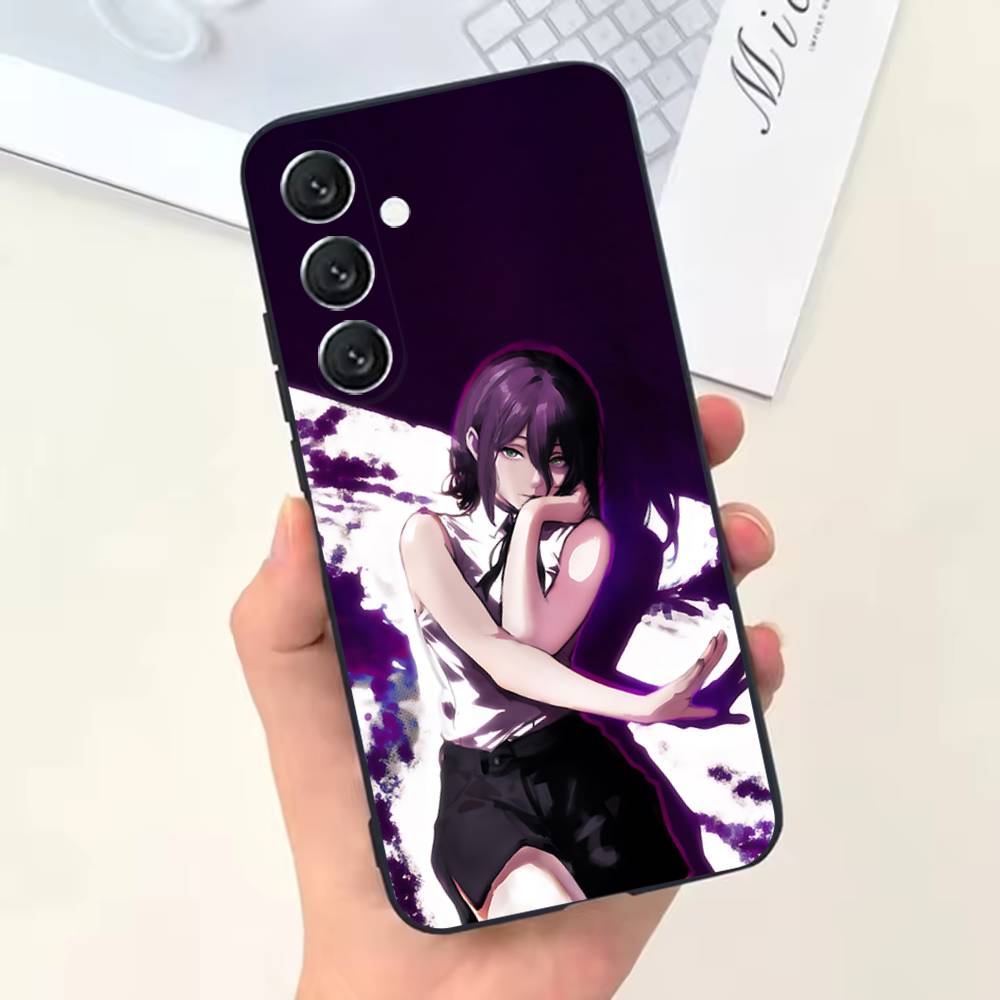 Чехол для телефона C-Chainsaw Man R-Reze Для Samsung Galaxy A73,31,32,72,41,53,52,71,22,5G,Note,J7,8,9 Мягкий черный чехол