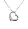 Pre-owned Tiffany 925 Open Heart Pendant (j78-87)