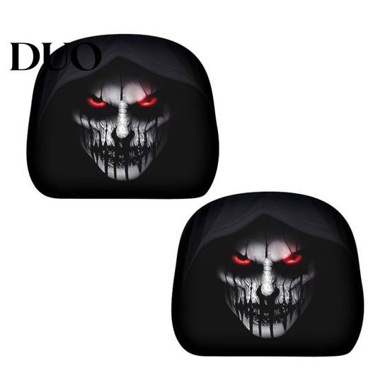 Car Seat Headrest Covers 2Pcs Halloween Scary Covers, Universal Auto Decorations Protector Interior Decoration Accessories for Cars SUVs Trucks Horror