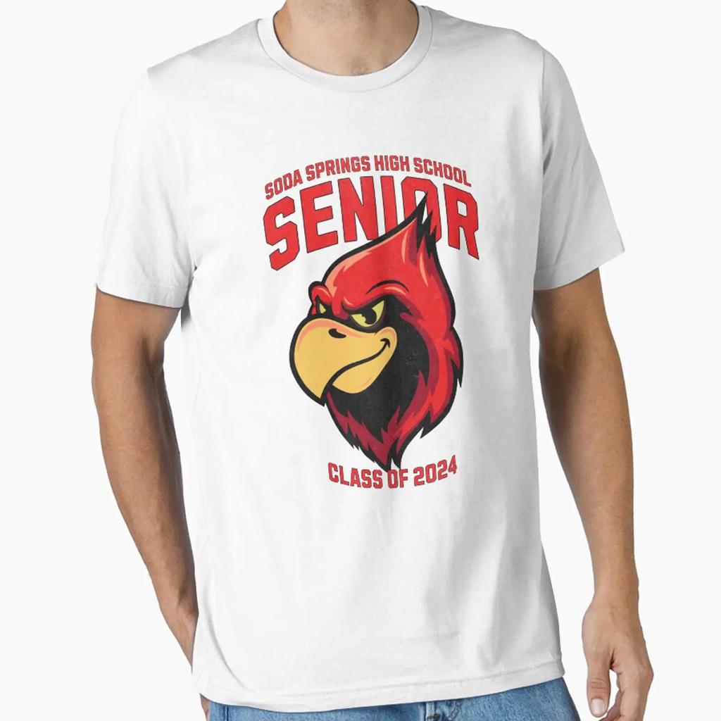 Soda Springs High School Senior Class Of 2024 Essential T Shirt Vintage Homme Fashion Comfortable Versatile Streetwear