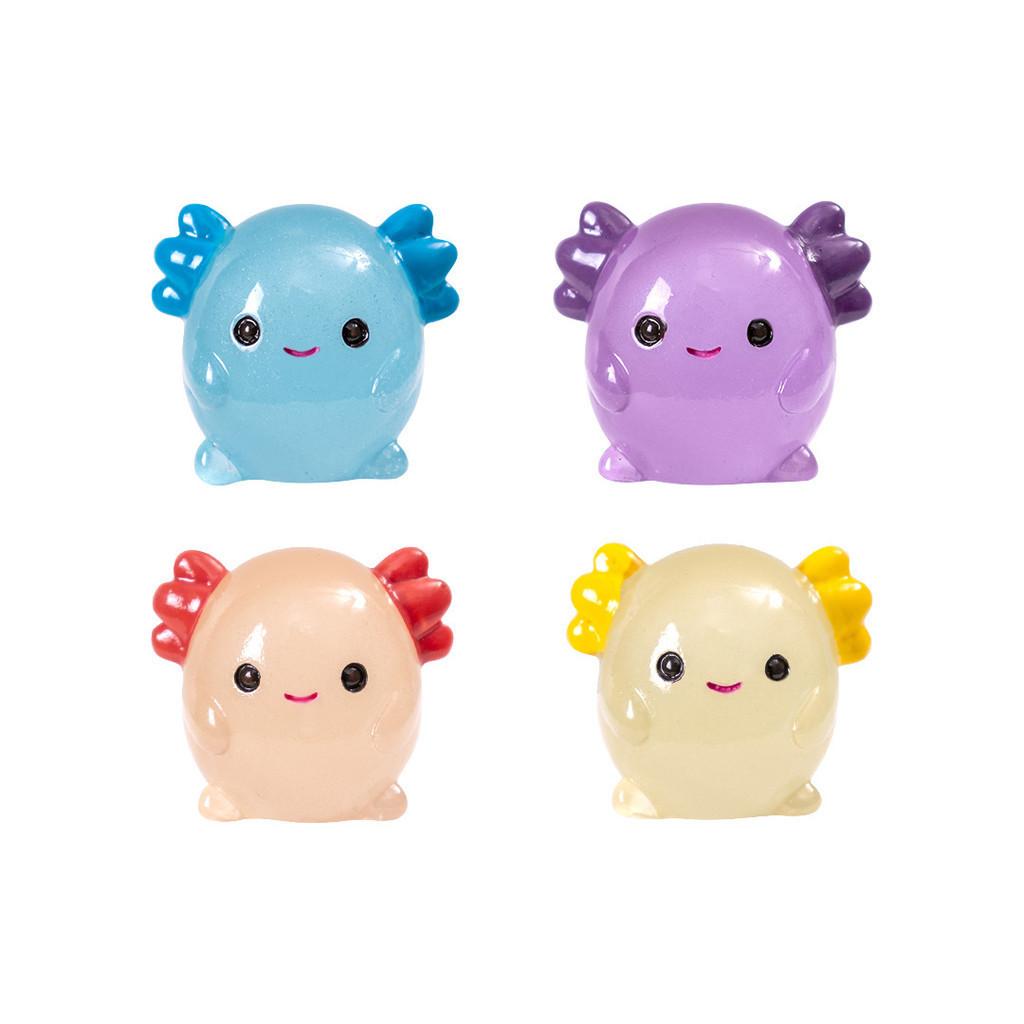 Очаровательные светящиеся в темноте пухлые шестиугольные фигурки драконов для декора сада