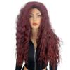 30-дюймовый волнистый парик винно-красный длинный кудрявый парик с пробором посередине кудрявые синтетические волосы эксклюзивная укладка для женщин костюмированная вечеринка