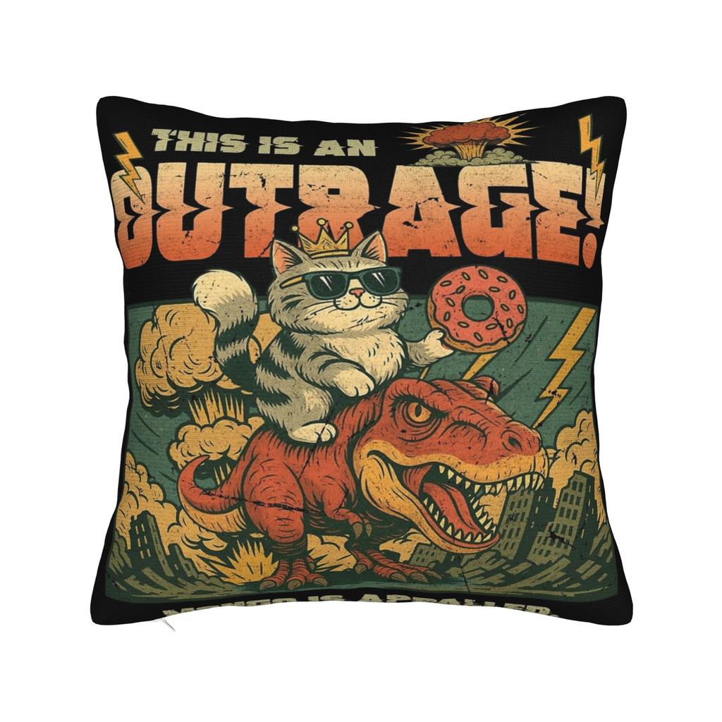 This Is An Outrage Princess Donut Cat Pillowcases Product Soft Cushion Cover Decor Throw Pillow Case Cover Car Multi Size
