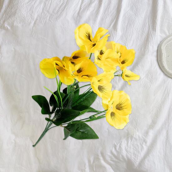 Искусственный цветок Реалистичный Декоративный Искусственный шелк Поддельный Ирис Цветок-бабочка Дорожный декор