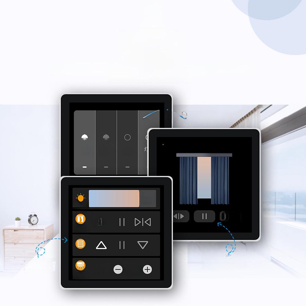 Умная панель Tuya Zigbee, многофункциональный сенсорный ЖК-выключатель