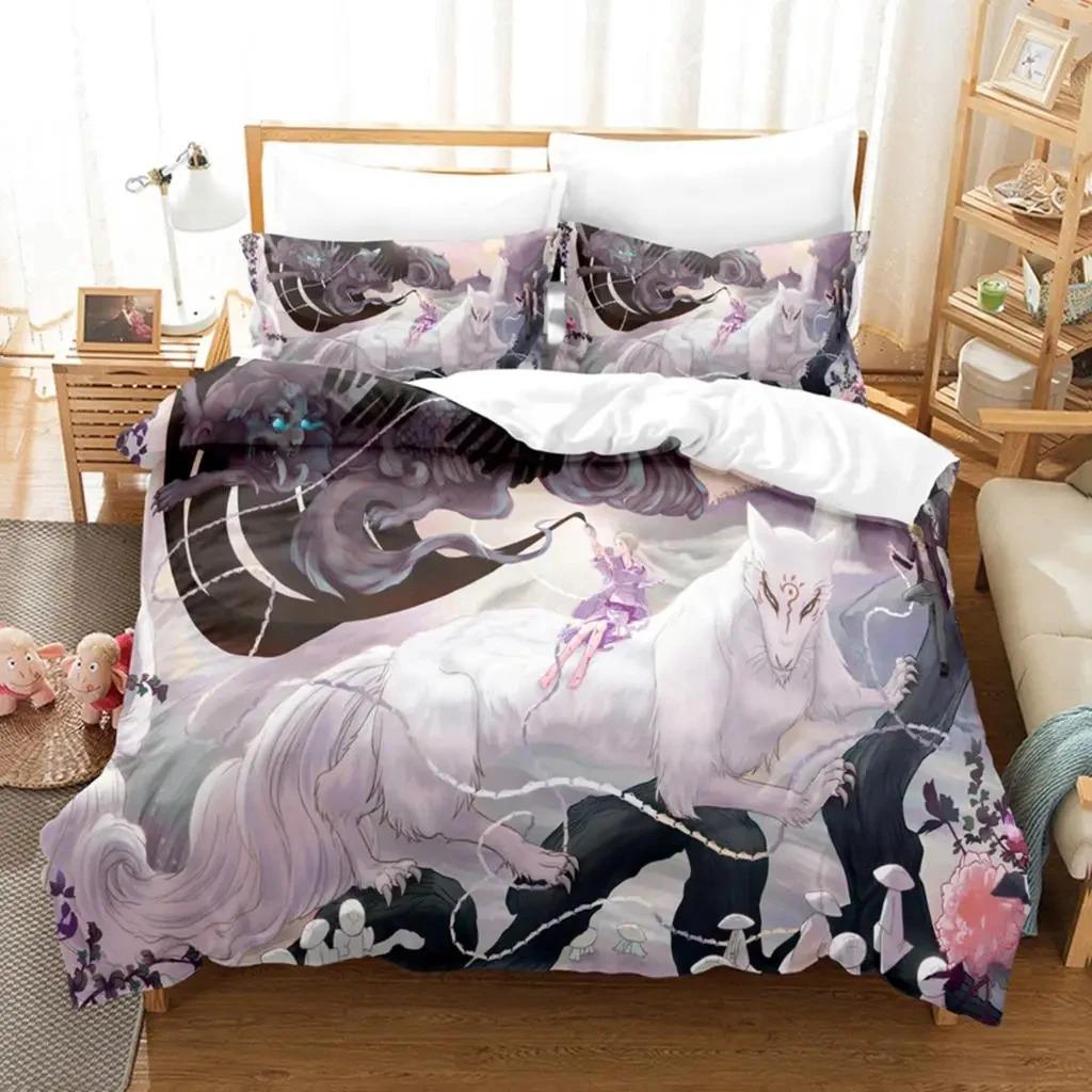 Аниме Natsume Book of Friends Nyanko Комплект постельного белья для мальчиков и девочек Twin Queen Size Пододеяльник Наволочка Кровать для детей и взрослых