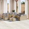 VidaXL 13-piece Garden Sofa Set Beige Polyrattan, Modern Outdoor Furniture Set, Garden Sofa, 3361802