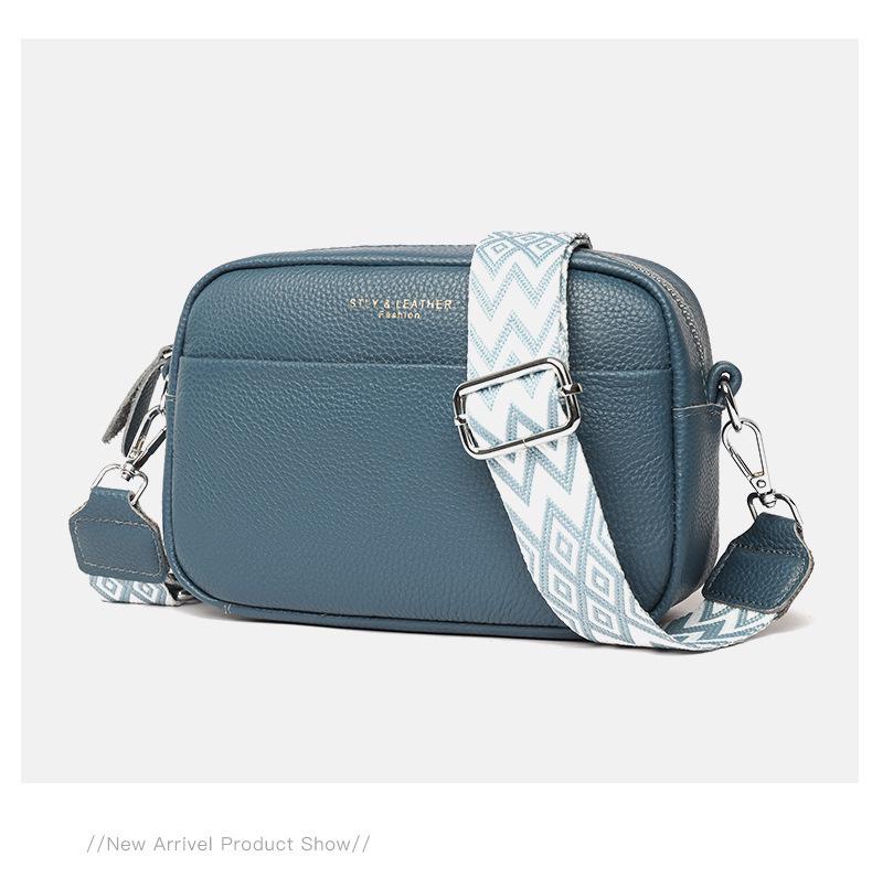 Genuine Leather Women's Crossbody Bag - Large Capacity, High-End Design, Small Square Shoulder Bag