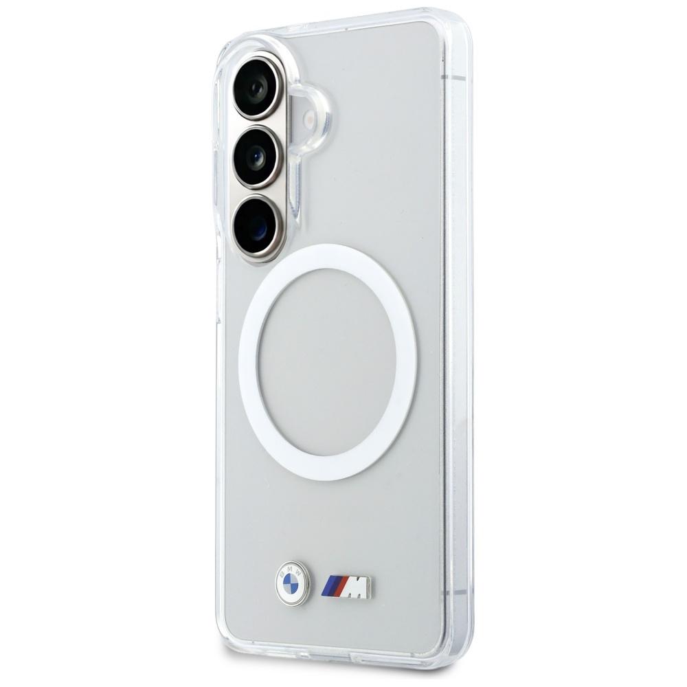BMW IML Shockproof Metal Logo MagSafe Case for Samsung Galaxy S26 Transparent